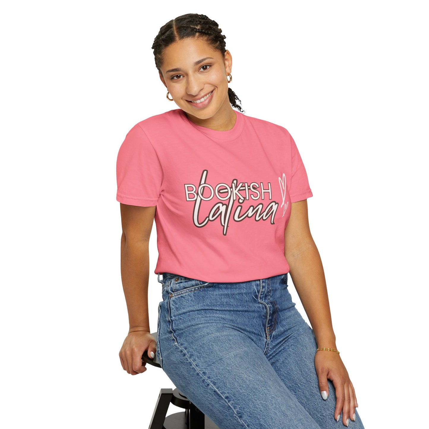 Bookish Latina Unisex T-Shirt- with hearts design