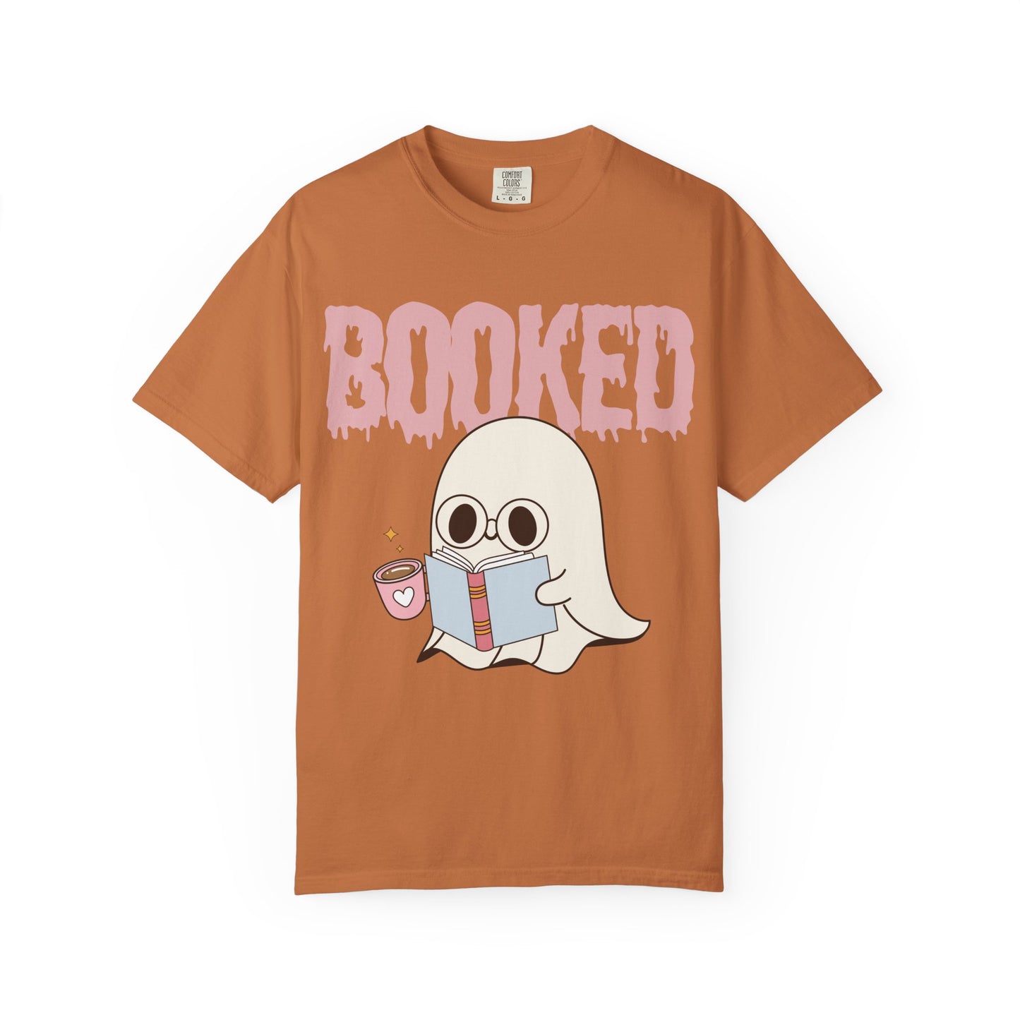 Booked Ghost with Coffee Unisex T-shirt