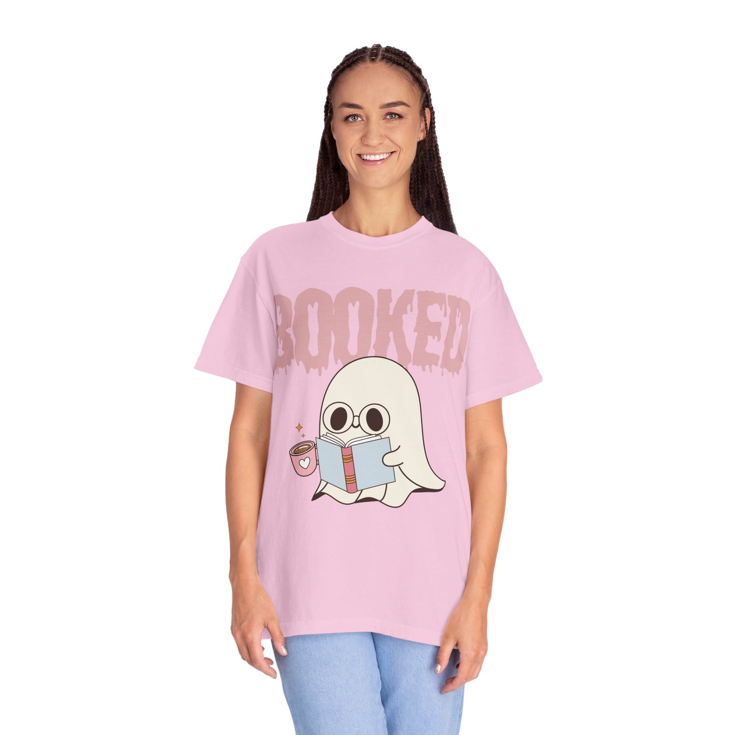 Booked Ghost with Coffee Unisex T-shirt