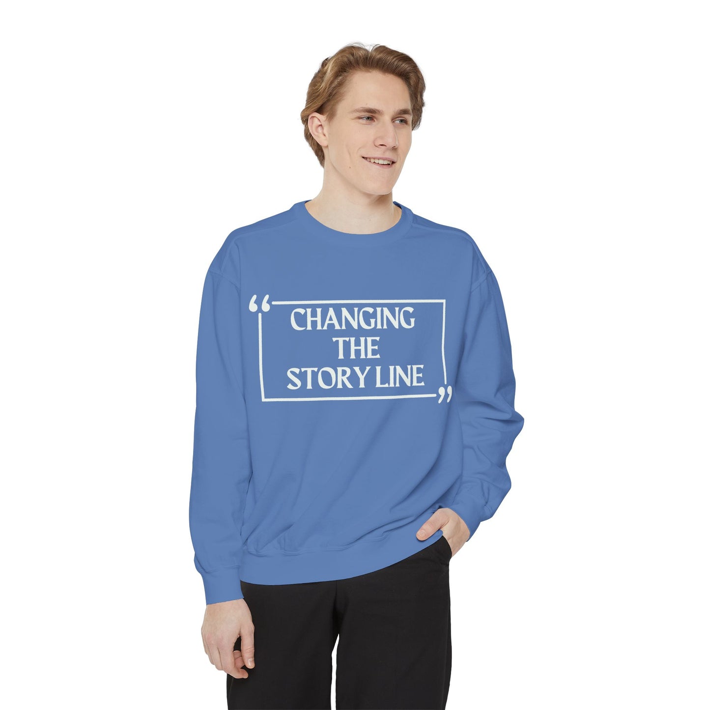 "Changing the Story Line" Unisex Garment-Dyed Sweatshirt