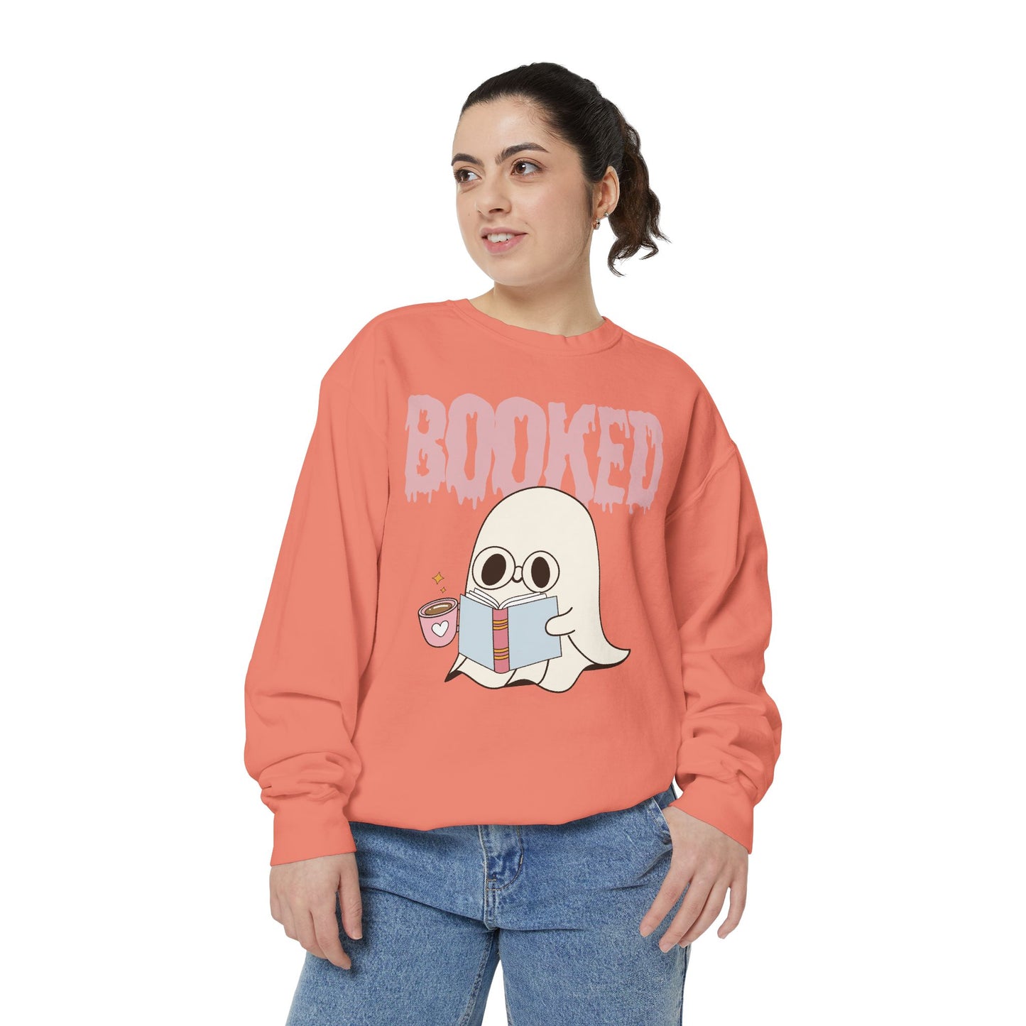 Booked Ghost with Coffee Sweatshirt