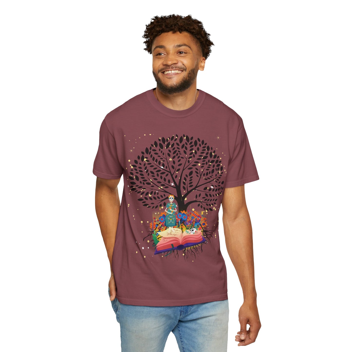 Tree of Life Unisex T-shirt with Calavera Design