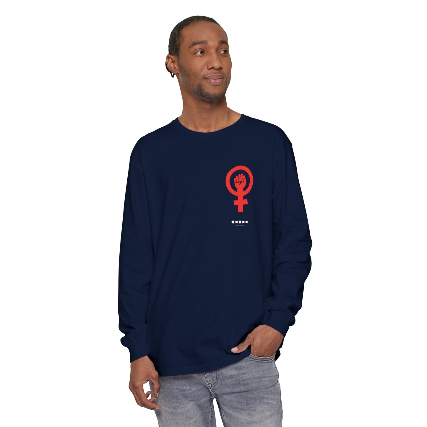 Empoderada Red Feminist Symbol Long Sleeve T-Shirt