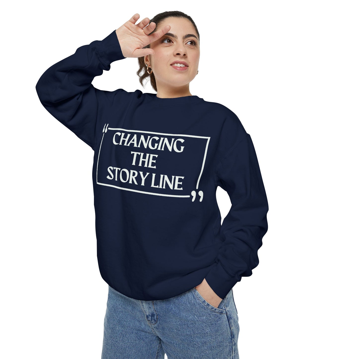 "Changing the Story Line" Unisex Garment-Dyed Sweatshirt