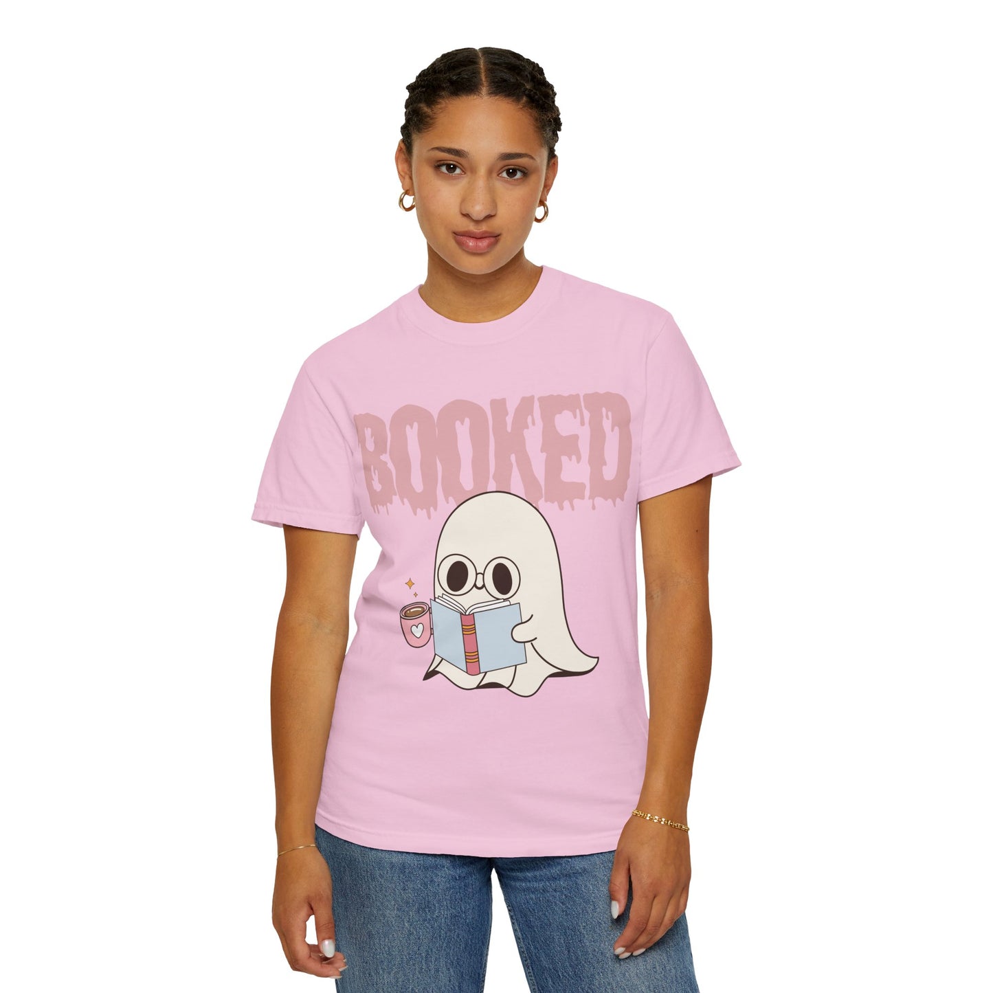 Booked Ghost with Coffee Unisex T-shirt