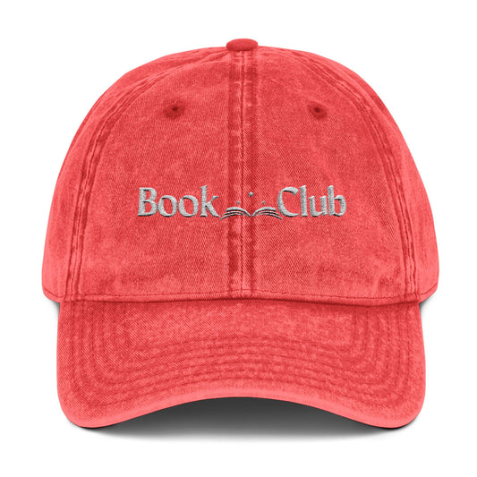 Vintage Book Club Cap - Casual Embroidery Hat for Readers