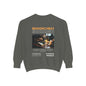 Bookish Latino Garment-Dyed Sweatshirt with Candles and Books Design