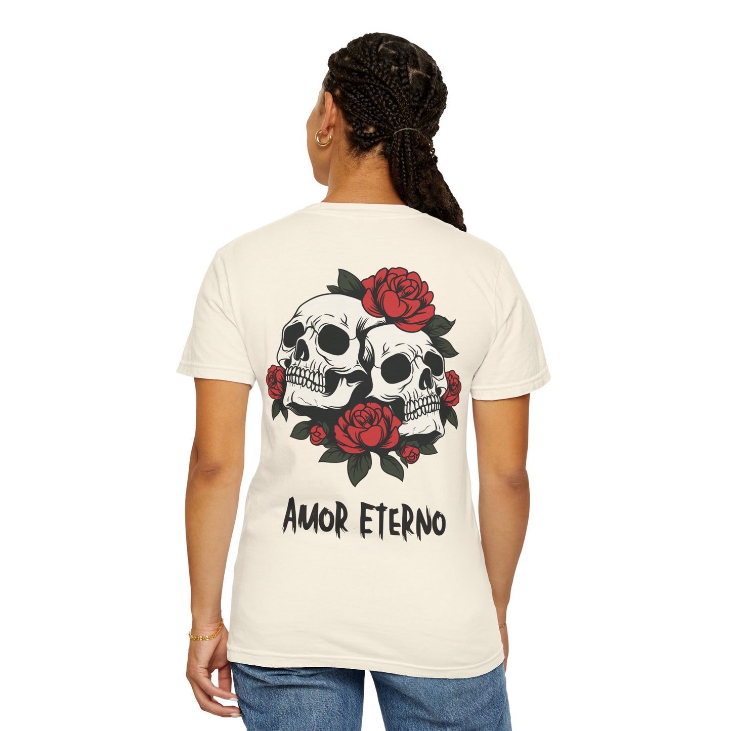 Skull and Roses Tshirt - Amor Eterno Design