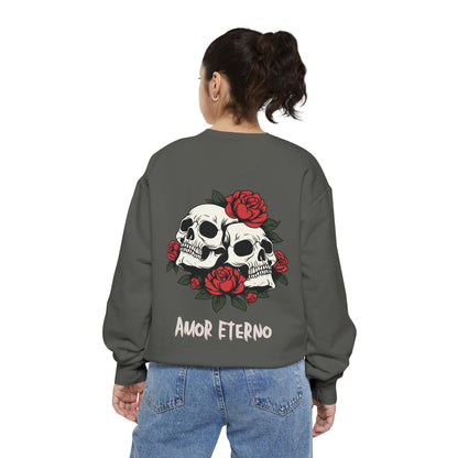 Skull and Roses Sweatshirt - Amor Eterno Design