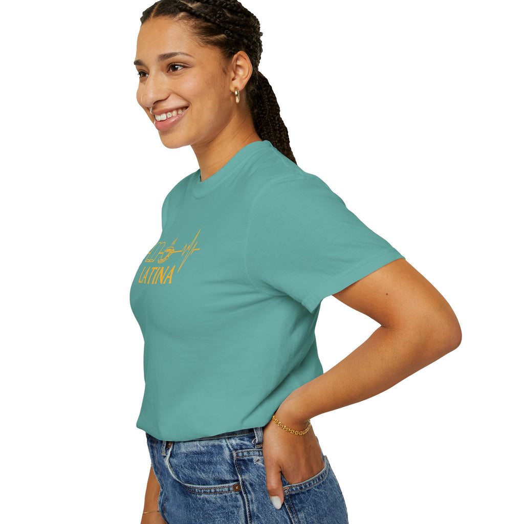 Latina with Coffee & Book Heartbeat T-Shirt