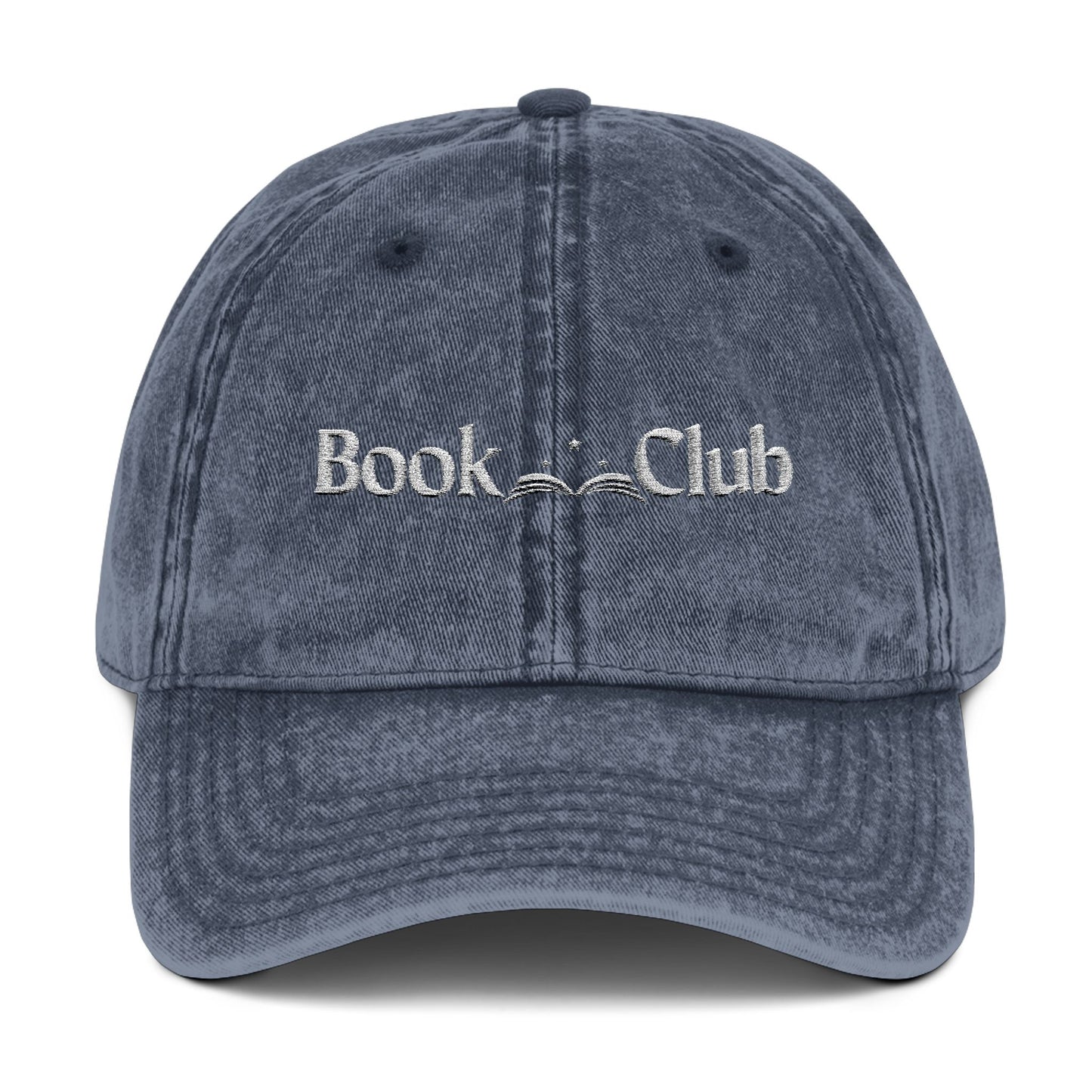 Vintage Book Club Cap - Casual Embroidery Hat for Readers