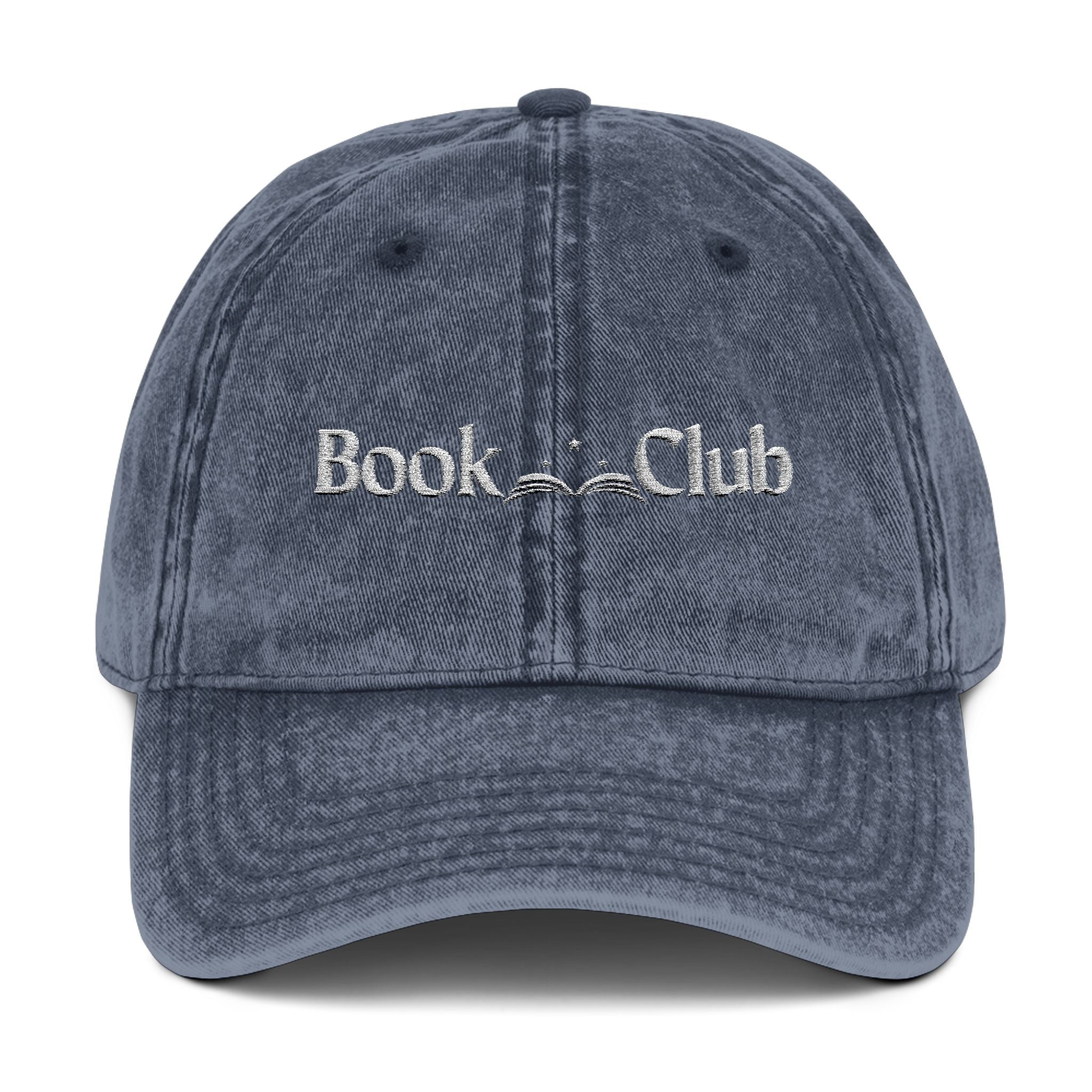 Vintage Book Club Cap - Casual Embroidery Hat for Readers
