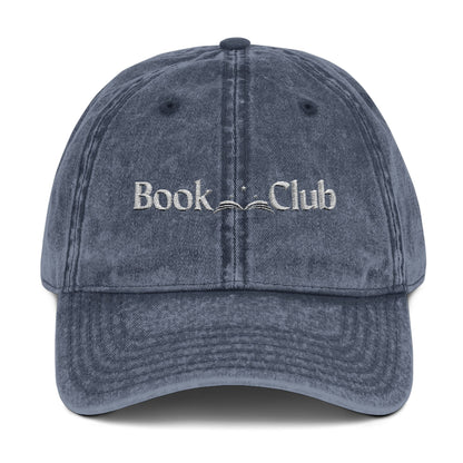 Vintage Book Club Cap - Casual Embroidery Hat for Readers