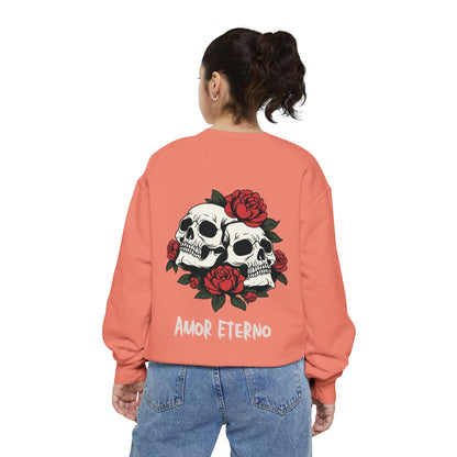 Skull and Roses Sweatshirt - Amor Eterno Design
