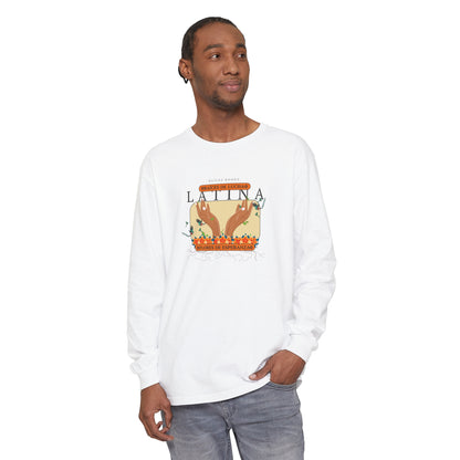 Unisex Long Sleeve Shirt - Raíces de Lucha, Flores de Esperanza Latina Quetzal Birds Design