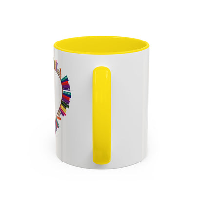 Mug Big Heart Made of Books Coffee Mug (11, 15oz)