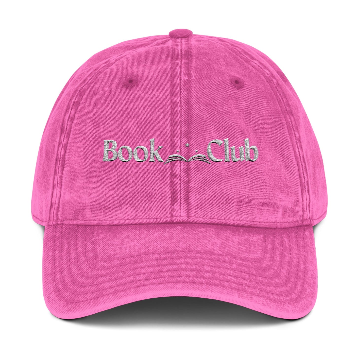 Vintage Book Club Cap - Casual Embroidery Hat for Readers