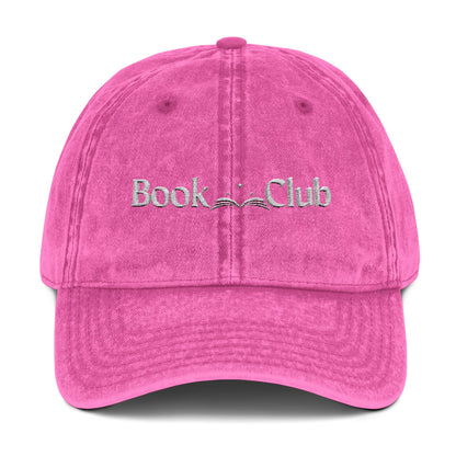 Vintage Book Club Cap - Casual Embroidery Hat for Readers