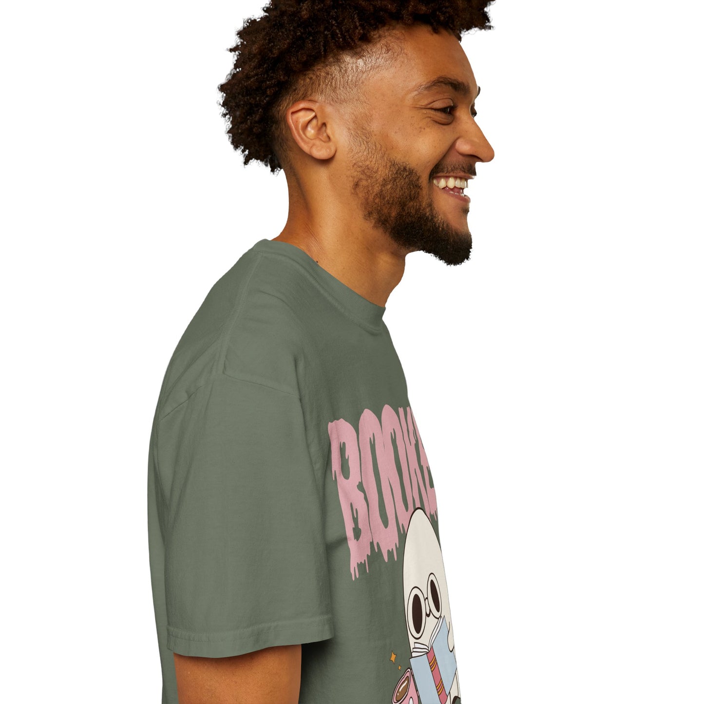 Booked Ghost with Coffee Unisex T-shirt