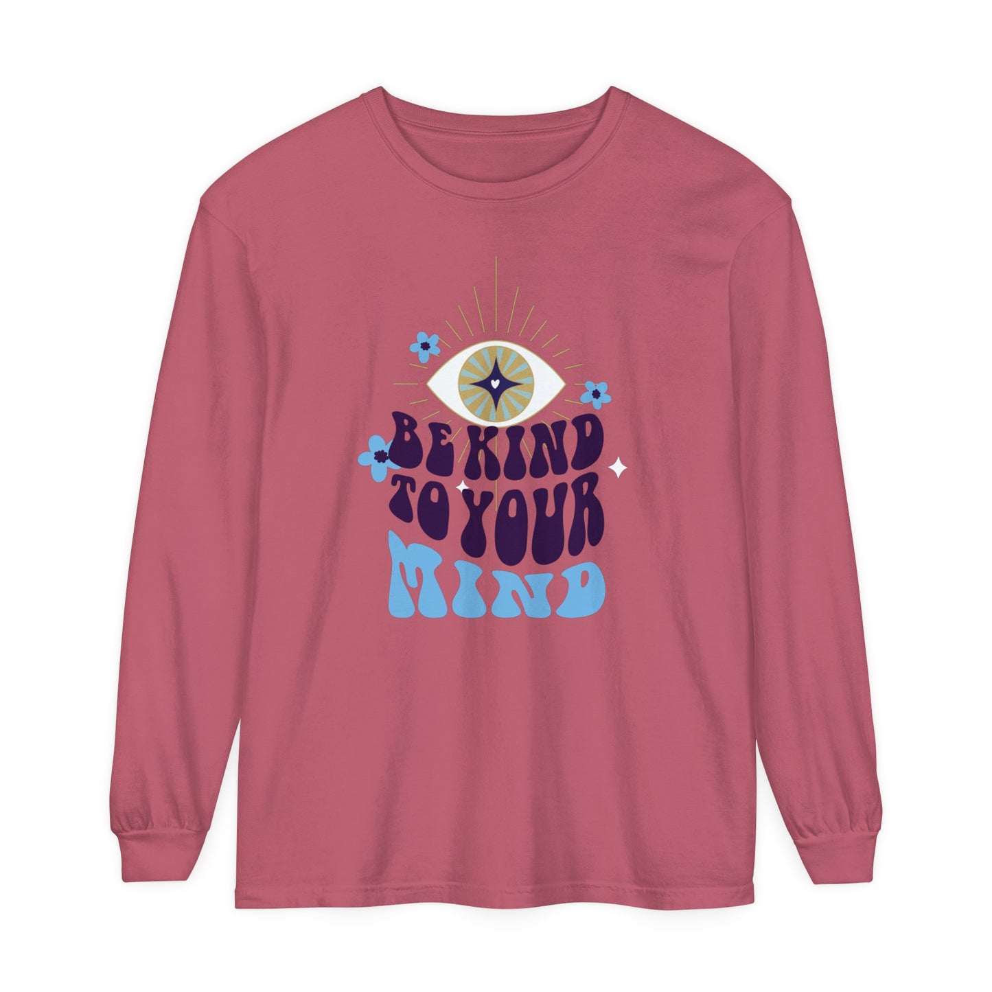 Long Sleeve T-Shirt Be Kind to Your Mind Ojo Design