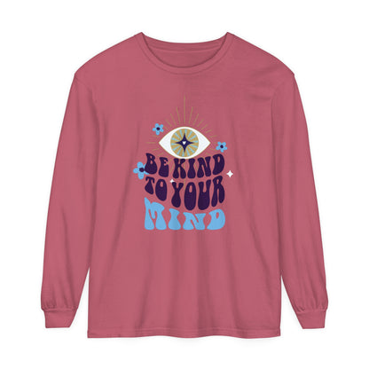 Long Sleeve T-Shirt Be Kind to Your Mind Ojo Design