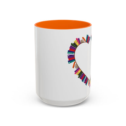 Mug Big Heart Made of Books Coffee Mug (11, 15oz)