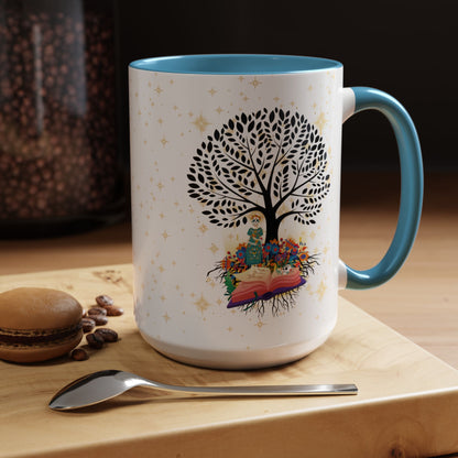 Coffee Mug - Stories are Legacies Too with Catrina, Tree, and Book Design