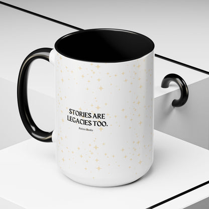 Coffee Mug - Stories are Legacies Too with Catrina, Tree, and Book Design