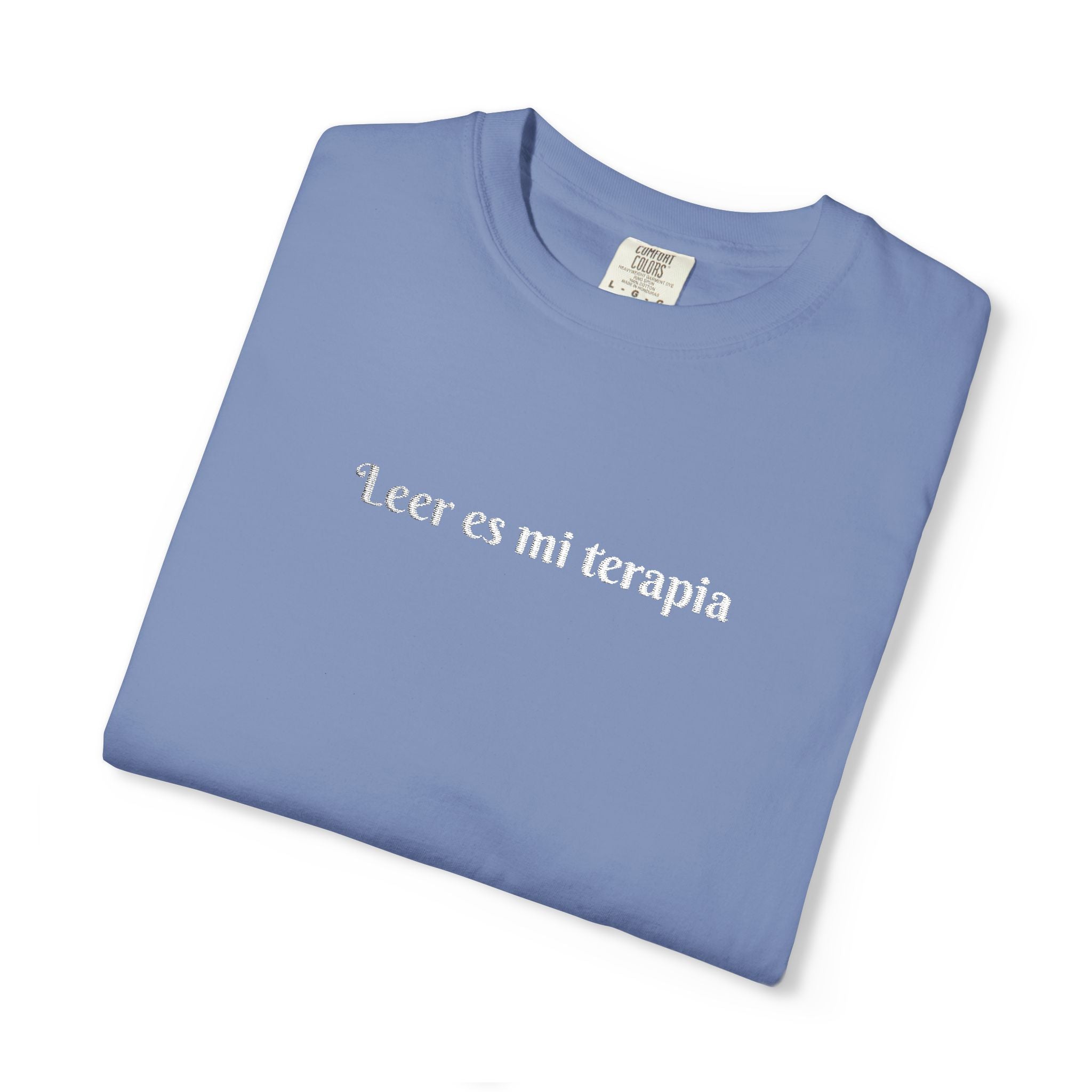 Reading is my therapy Unisex T-shirt Embroidered
