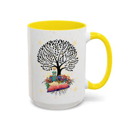 Coffee Mug - Stories are Legacies Too with Catrina, Tree, and Book Design