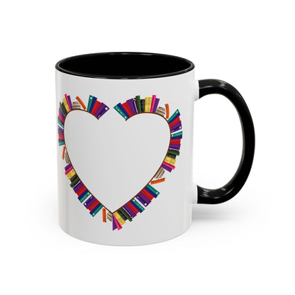 Mug Big Heart Made of Books Coffee Mug (11, 15oz)