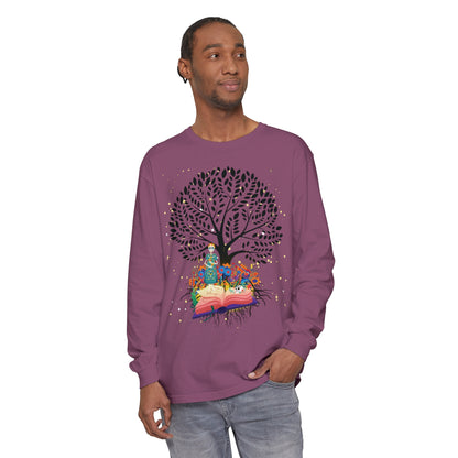 Long Sleeve T-Shirt - Magical Tree with Catrina and Roots Design