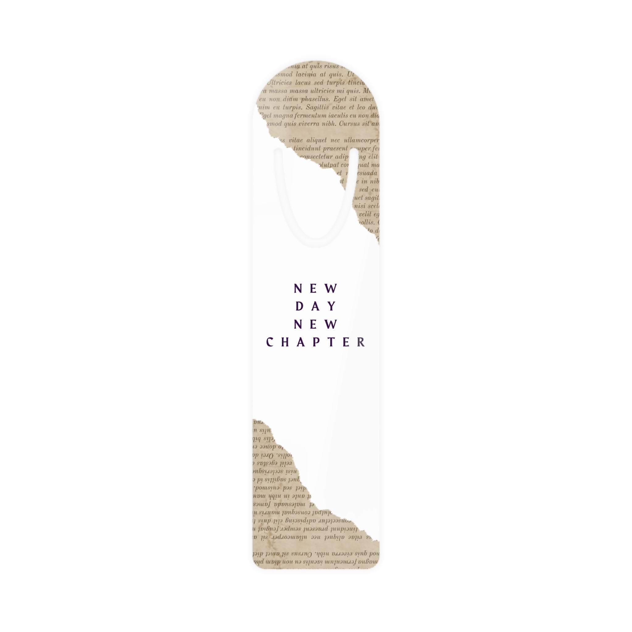 Bookmark - 'New Day New Chapter' Typography Design