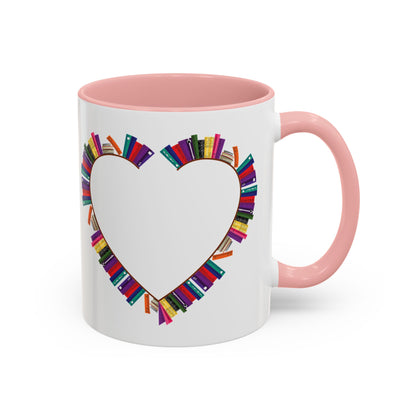 Mug Big Heart Made of Books Coffee Mug (11, 15oz)