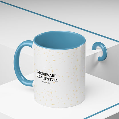 Coffee Mug - Stories are Legacies Too with Catrina, Tree, and Book Design