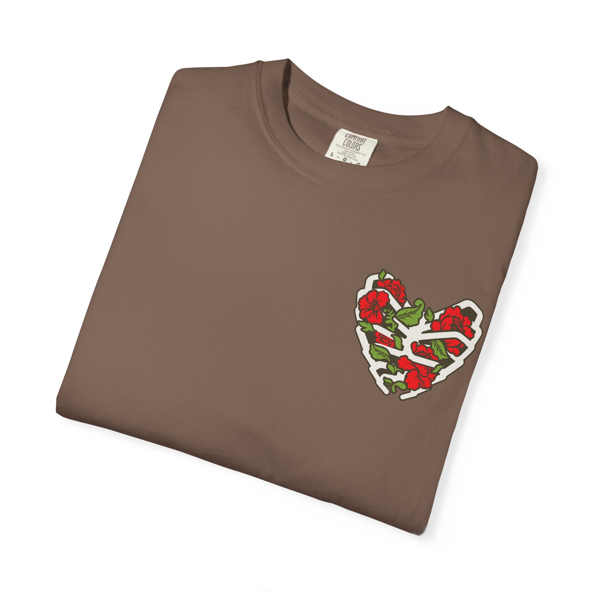 Unisex Garment-Dyed T-shirt - Autentico, Chingon Latino with Calavera Heart