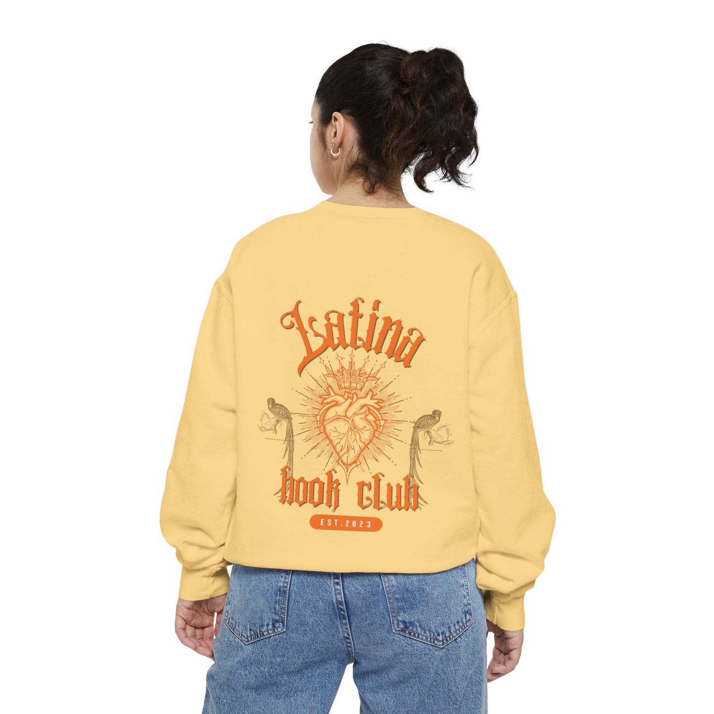Latina Book Club Sweatshirt with Heart Anatomy Design
