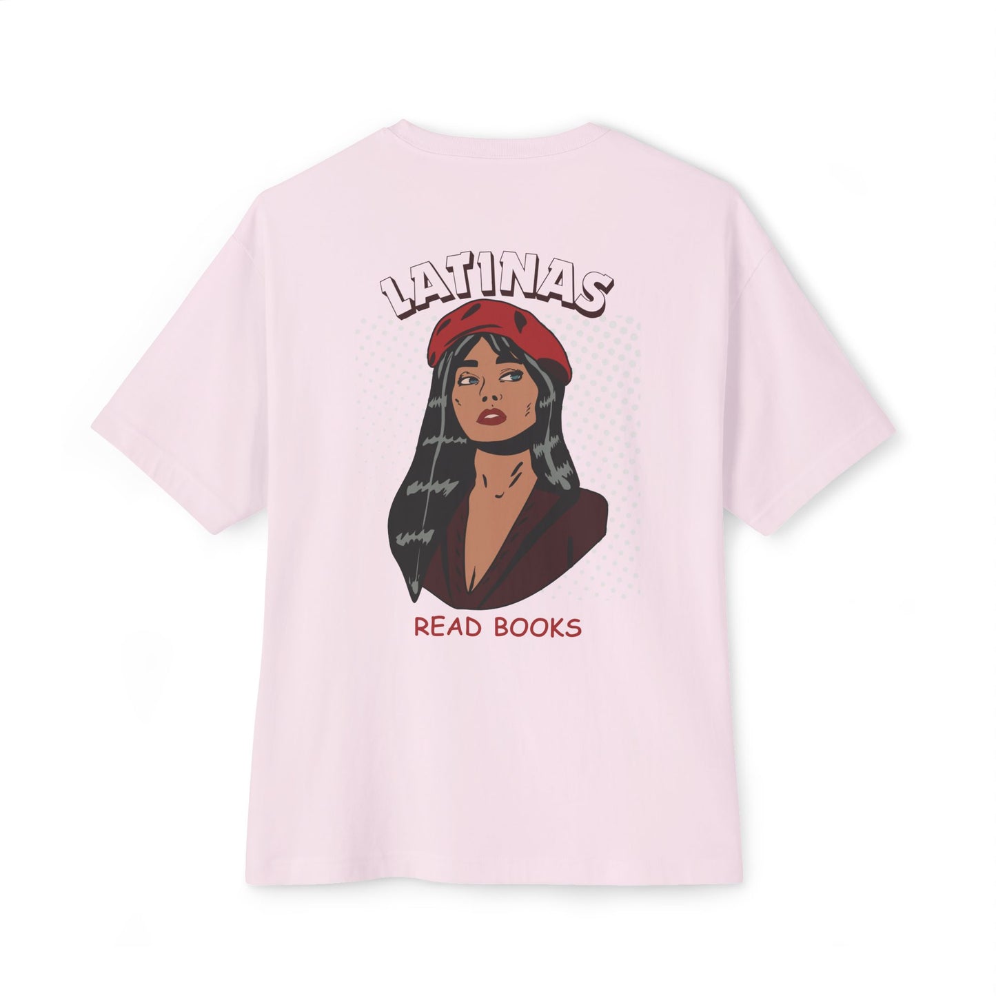 Latinas Read Books Unisex Oversized Boxy TShirt