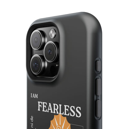 Fearless Impact-Resistant Phone Case, Protective Cover, Inspirational Gift, Unique Design, Motivational Cell Phone Case