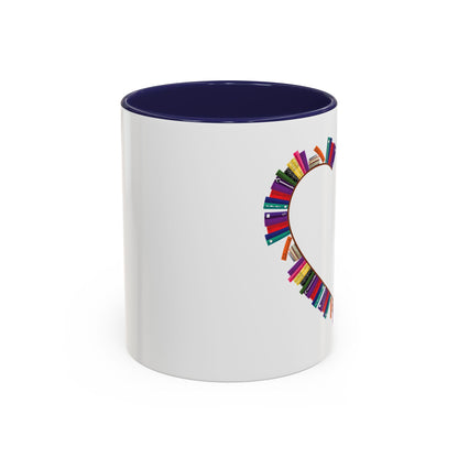 Mug Big Heart Made of Books Coffee Mug (11, 15oz)