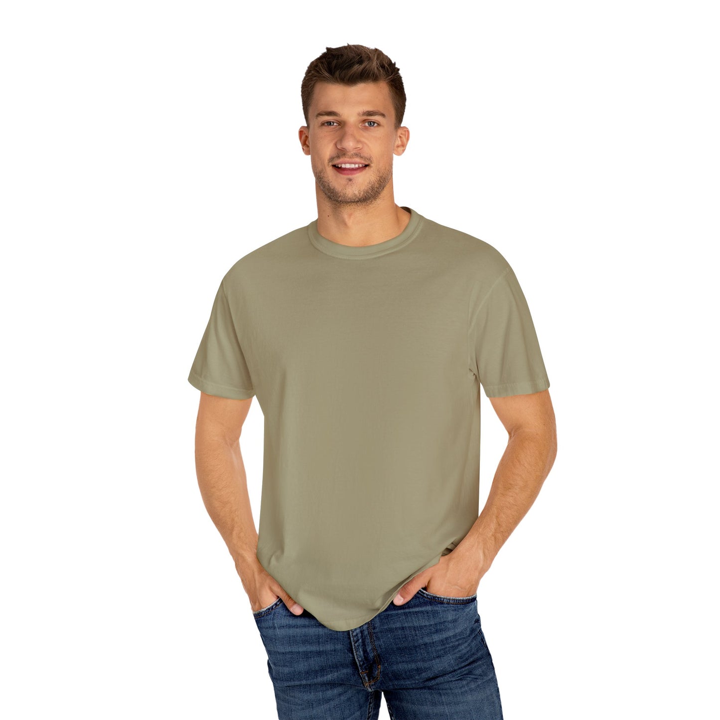 Bookish Latino Garment-Dyed T-shirt with Candles and Books Design