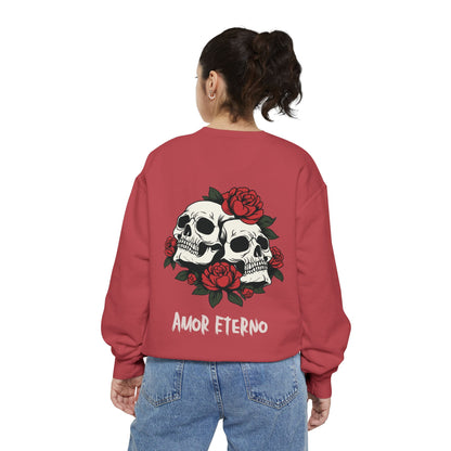 Skull and Roses Sweatshirt - Amor Eterno Design