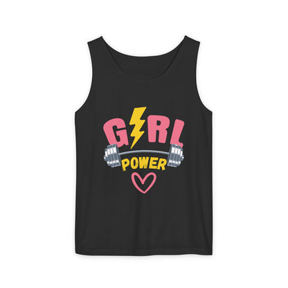 Empower Her: Girl Power Garment Dyed Tank Top