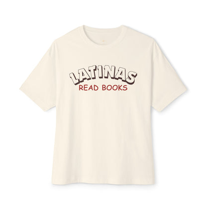 Latinas Read Books Unisex Oversized Boxy TShirt