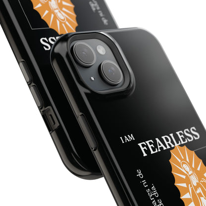 Fearless Impact-Resistant Phone Case, Protective Cover, Inspirational Gift, Unique Design, Motivational Cell Phone Case