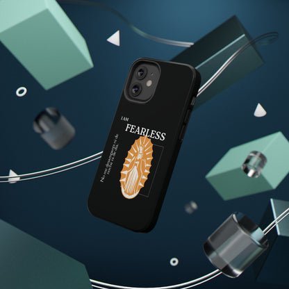 Fearless Impact-Resistant Phone Case, Protective Cover, Inspirational Gift, Unique Design, Motivational Cell Phone Case