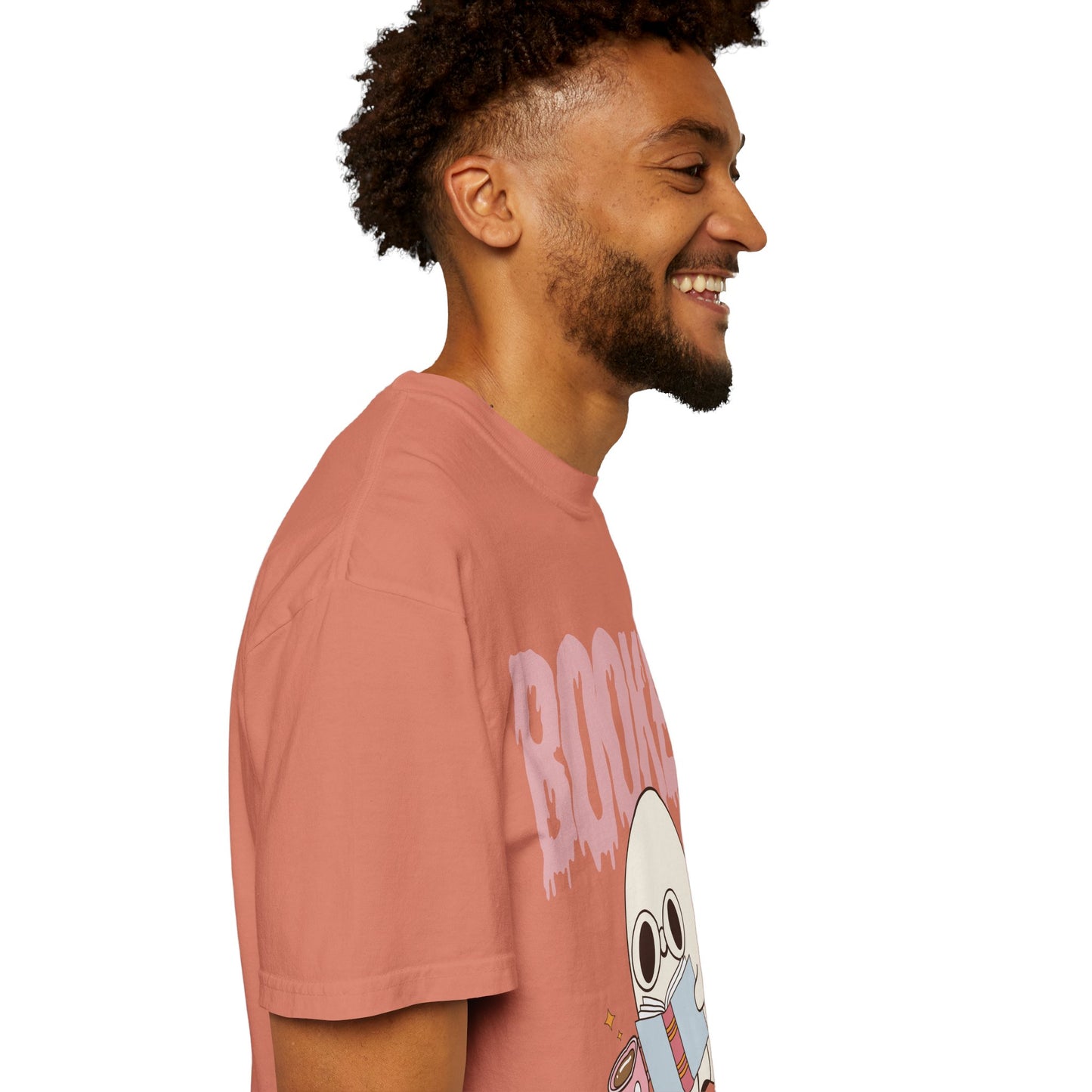 Booked Ghost with Coffee Unisex T-shirt