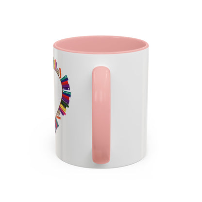 Mug Big Heart Made of Books Coffee Mug (11, 15oz)