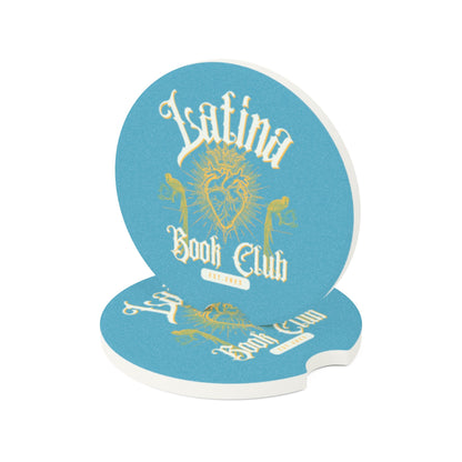 Latina Book Club Soapstone Car Coaster, Unique Car Accessories, Distinctive Gift for Book Lovers, Fun Vehicle Decor, Heart and Soul Vibe