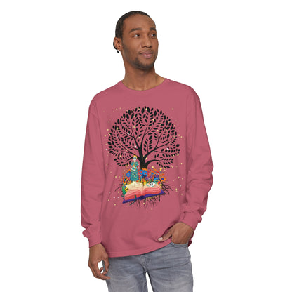 Long Sleeve T-Shirt - Magical Tree with Catrina and Roots Design